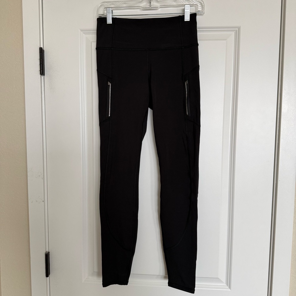 Athleta Rainier High-Rise Tights Leggings in Black, Size W’s Small Tall